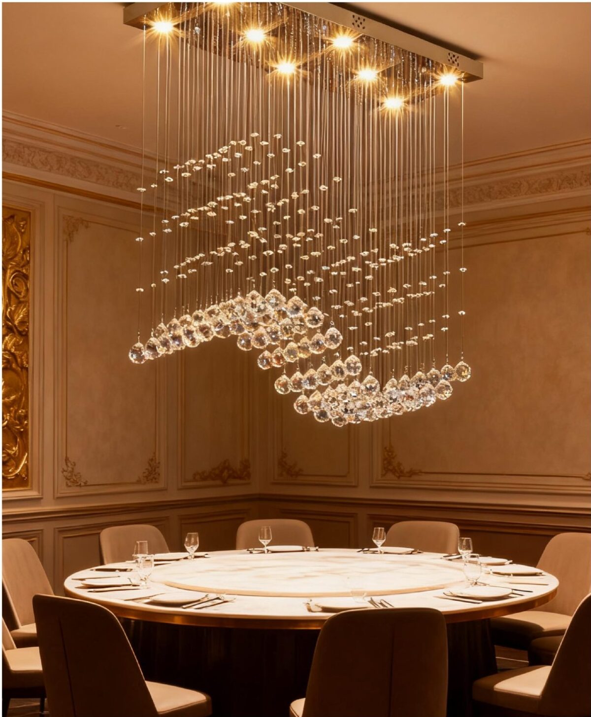 Beaded curtain pendant